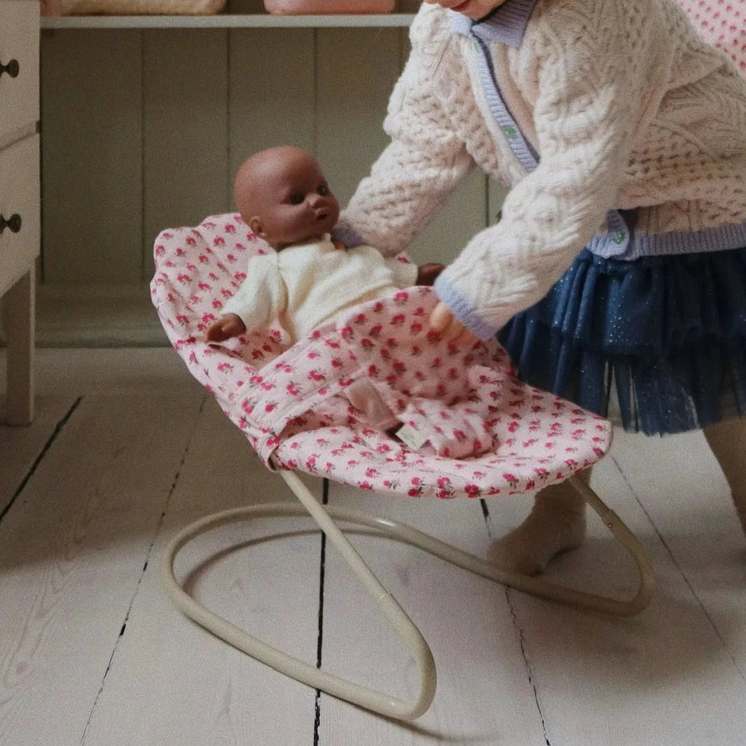 Floral Print Cotton Quilted Doll Bouncer (Rosie Rose)